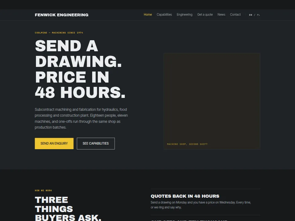 The Manufacturing homepage