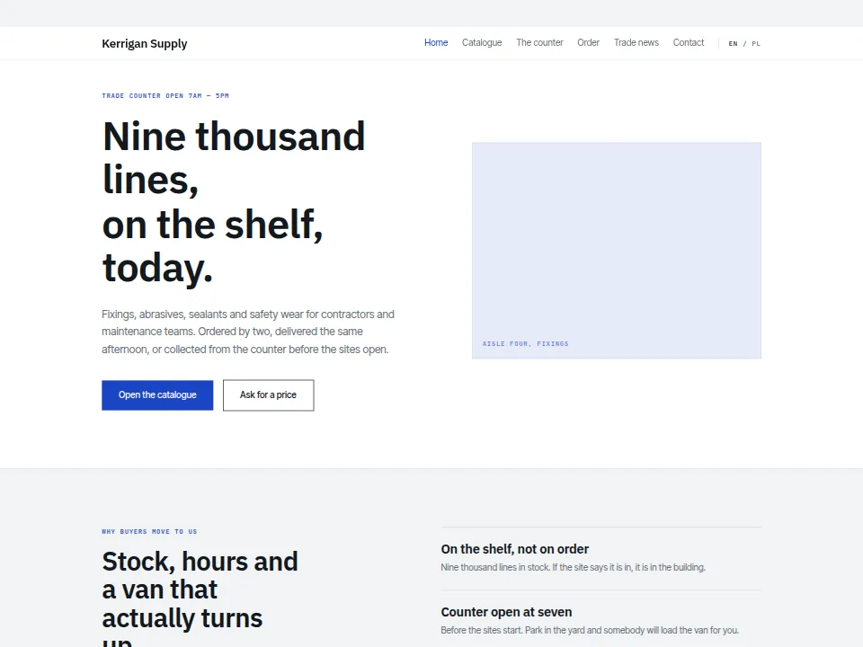 The Wholesale & Trade homepage